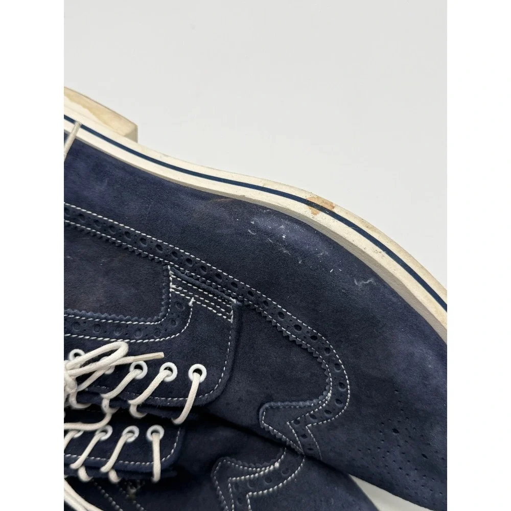 Antonio Maurizi 6833 Wingtip Navy Suede Mens Size 12 EU 45 No Box